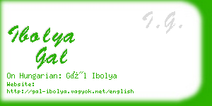 ibolya gal business card